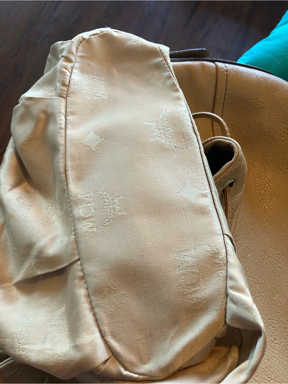 MCM Tan Drawstring Leather Shoulder Hobo - Picture 3 of 7